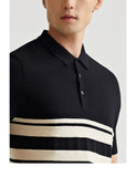 Zi Orca Stripe Contrast Polo Shirt