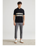 Zi Orca Stripe Contrast Polo Shirt