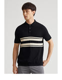 Zi Orca Stripe Contrast Polo Shirt