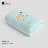 Ziorca BlueMoon Coral Fleece Antibacterial Hand Towel 35 x 35cm 30g absorbent super soft adult bath towel microfiber infant baby friendly