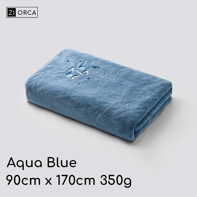 Ziorca Bluemoon Coral Fleece Antibacterial Bath Towel 90cm x 170cm 350 – ZI  ORCA