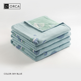 Ziorca BlueMoon Series Pure Cotton Blanket Queen Size 150x200cm 1040g Super Soft Kumot King Size 200x240cm 1600g Thick Breathable Baby Infant Child Beddings