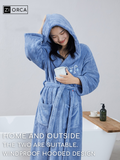 Ziorca Bluemoon Velvet Bath Robe For Women Men Couple Five Star Hotel Thick Pajamas Absorbent Quick Drying