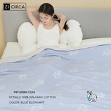 Ziorca Magical Animals Pure Cotton Gauze Blanket Queen Size 150x200cm 900g Super Soft Kumot King Size 200x230cm 1600g Thick Breathable Baby Infant Child Beddings Summer