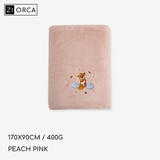 Ziorca Puppy Embroidery Coral Fleece Bath Towel 170cm x 90cm 400g Beach Towel big absorbent super soft adult bath towel Infant Baby Friendly