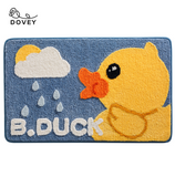 Dovey BDUCK Flock Floor Mat 40 x 60cm Duck Head Bathroom Doorway Water Absorbent Foot Rugs Long Bedroom Non Slip Doormat living room carpet basahan rugs cartoon cute animals design