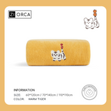 Ziorca Safari Baby Bath Towel 110x110 cm 340g Cute Embroidery Antibacterial Kid Bath Towel Coral Fleece baby boy girl infant friendly new born big absorbent super soft thick adult bath towel infant baby towel