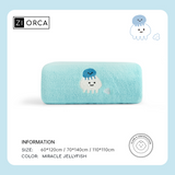 Ziorca Safari Baby Bath Towel 110x110 cm 340g Cute Embroidery Antibacterial Kid Bath Towel Coral Fleece baby boy girl infant friendly new born big absorbent super soft thick adult bath towel infant baby towel