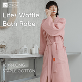 Ziorca Life+ Waffle Bath Robe 100% Long Staple Cotton For Women Men Couple Five Star Hotel Thick Pajamas Absorbent Quick Drying